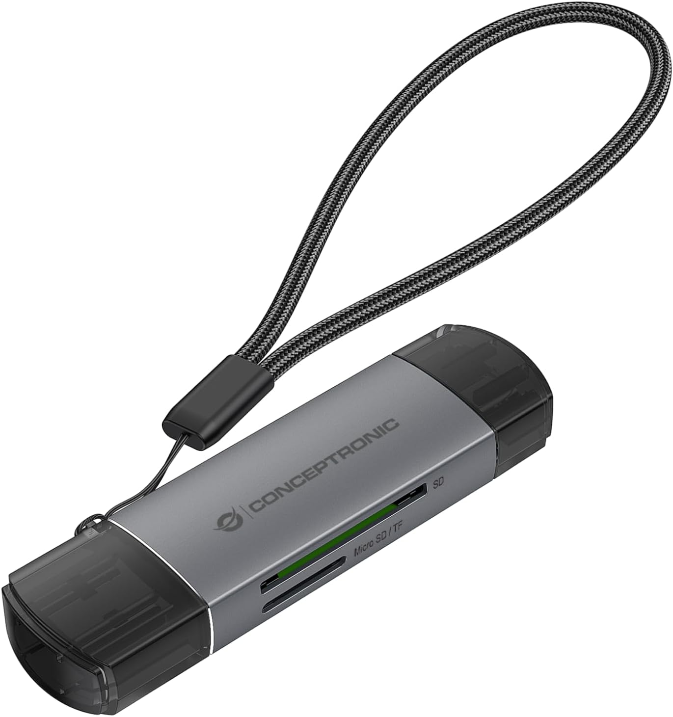 CONCEPTRONIC BIAN05G 2-in-1 USB 3.0 Dual Plug Card Reader SD/MicroSD 3.0 UHS-I