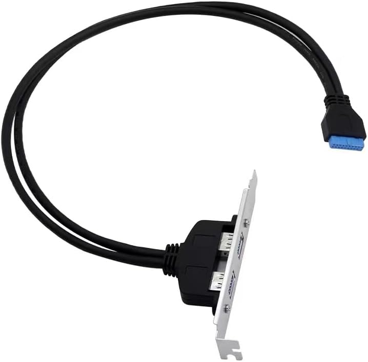 Conceptronic EMRICK11B 19 Pin Female to Dual USB A Female USB 3.0 Adapter USB 3.2 Gen 1 5Gbps