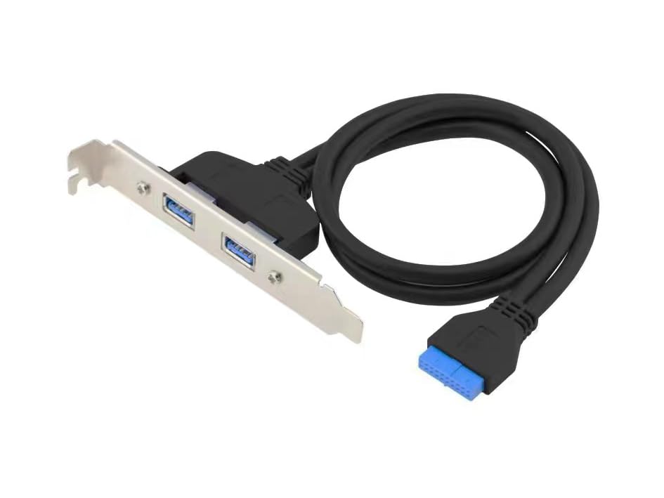 Conceptronic EMRICK11B 19 Pin Female to Dual USB A Female USB 3.0 Adapter USB 3.2 Gen 1 5Gbps