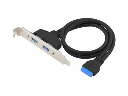 Conceptronic EMRICK11B 19 Pin Female to Dual USB A Female USB 3.0 Adapter USB 3.2 Gen 1 5Gbps