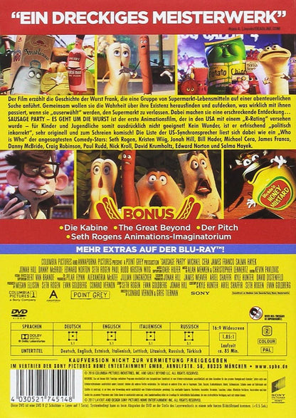 Sausage Party - Es geht um die Wurst (DVD