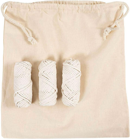 Creativ Company Creative Macramé Set - Bag in White - Perfect for Designing an Individual Bag
