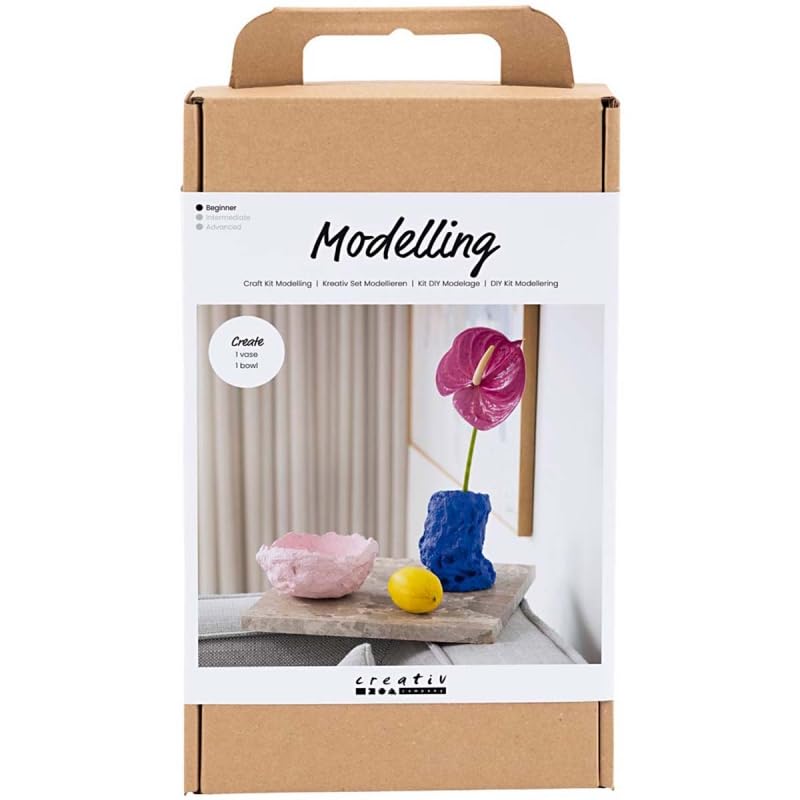 DIY Modelling Kit - Papier Mache - Vase and Bowl - 2 pcs