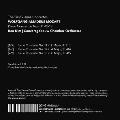 Wolfgang Amadeus Mozart: The First Vienna Concertos: Piano Concertos Nos. 11-12-13
