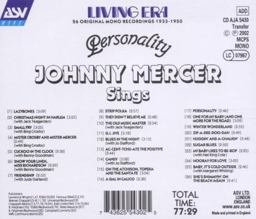 Personality - Johnny Mercer Sings
