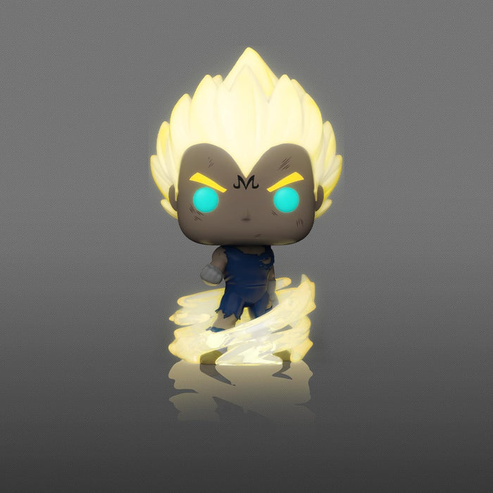 Funko POP! & Tee: DBZ - Majin Vegeta - Glow In the Dark - Medium - T-Shirt - Clothes With Collectable Vinyl Figure - Gift Idea - Toys and Short Sleeve Top for Adults Unisex Men and Women - Anime Fans