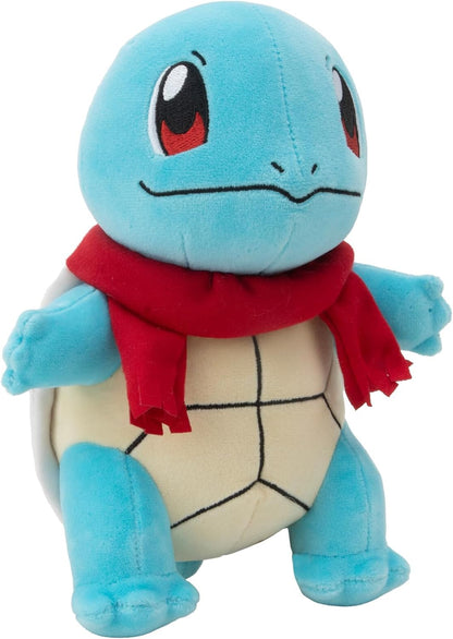 Pokémon Official & Premium Quality 8-inch Holiday Squirtle Plush with Red Scarf - 8-Inch Squirtle Plush with Unique Accessory