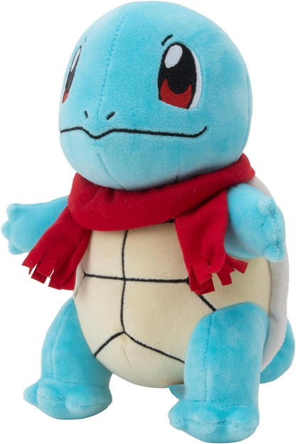 Pokémon Official & Premium Quality 8-inch Holiday Squirtle Plush with Red Scarf - 8-Inch Squirtle Plush with Unique Accessory