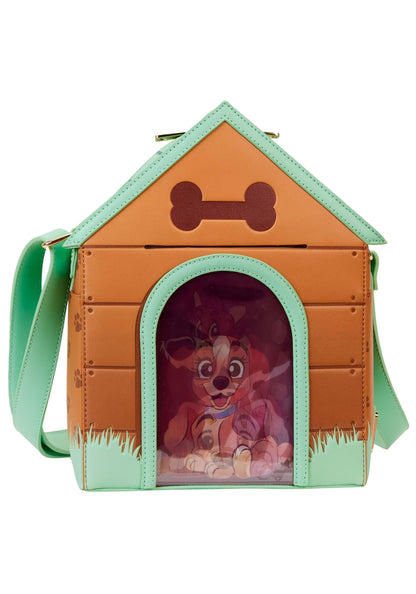 Loungefly I Heart Disney Dogs Dog House Triple Lenticular Figural Crossbody Bag, Multi