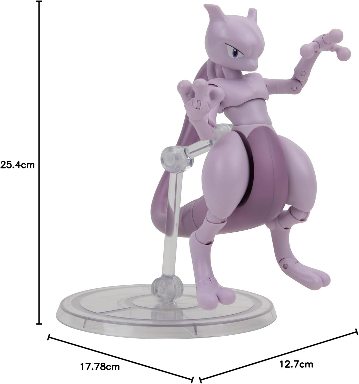 Pokémon PKW2417 Super-Articulated 6-inch Mewtwo-Authentic Details Series, Select Figure