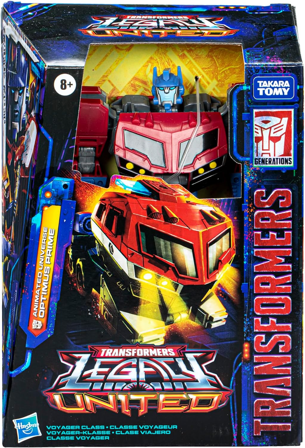 Transformers Legacy United, Voyager Class, Action Figure di Optimus Prime (Universo Animated