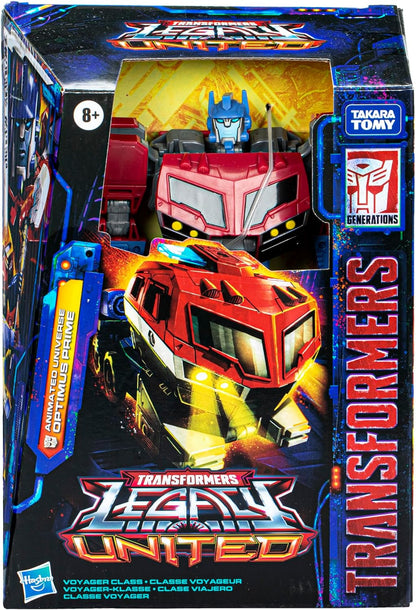 Transformers Legacy United, Voyager Class, Action Figure di Optimus Prime (Universo Animated