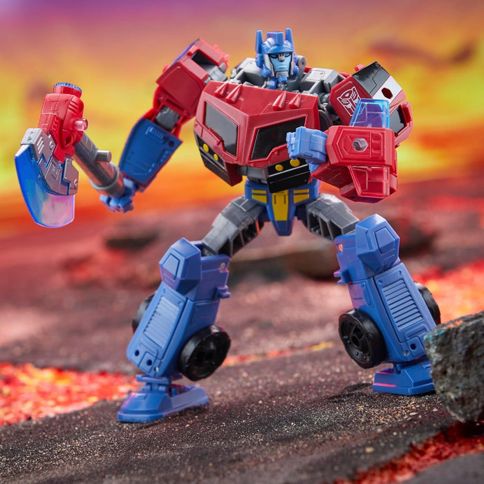 Transformers Legacy United, Voyager Class, Action Figure di Optimus Prime (Universo Animated