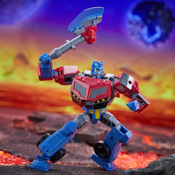 Transformers Legacy United, Voyager Class, Action Figure di Optimus Prime (Universo Animated