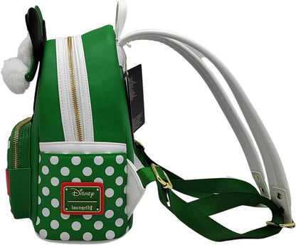 Loungefly Disney Minnie Mouse Elf Polka Dot Christmas Double Strap Shoulder Bag, Multicolor