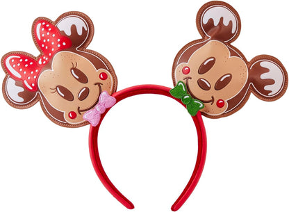 Loungefly Disney Mickey & Friends Gingerbread Cookie All-Over Print Mini Backpack With Ear Headband, Multi, Mini, Mini Backpack