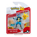 Pokémon PKW3054 3 Pack-Features 2 Omanyte, 3-Inch Battle Figures, Pikachu, Amonitas, Lucario Omanyte, Pikachu #10, Weavile