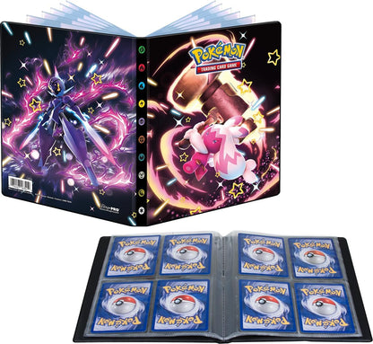 Ultra Pro-4 Pocket Portfolio Tinkaton y Ceruledge Brillantes Accesorio de Juego de Cartas coleccionables, a Rayas, Multicolor (16341
