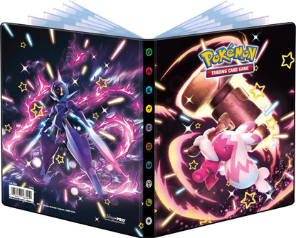 Ultra Pro-4 Pocket Portfolio Tinkaton y Ceruledge Brillantes Accesorio de Juego de Cartas coleccionables, a Rayas, Multicolor (16341