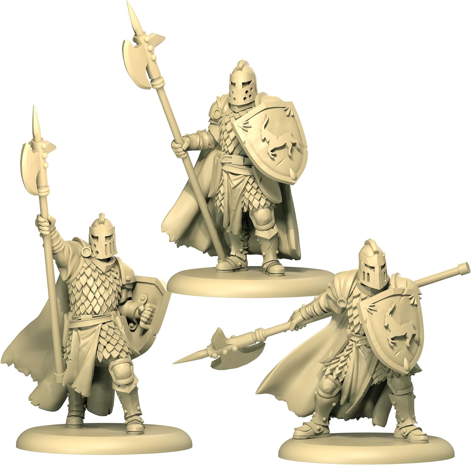 CMON A Song of Ice and Fire Tabletop Miniatur-Spiel Baratheon Halberdiers Unit Box – Haus Baratheon Vanguard Defense! Strategiespiel für Erwachsene, ab 14 Jahren, 2+ Spieler, 45–60 Minuten Spielzeit