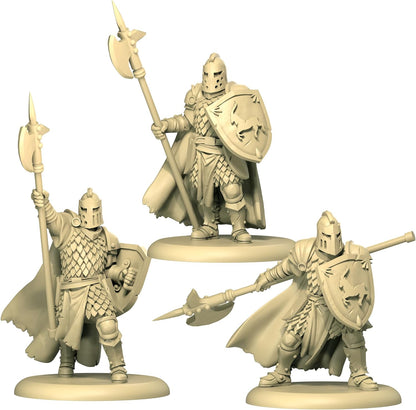 CMON A Song of Ice and Fire Tabletop Miniatur-Spiel Baratheon Halberdiers Unit Box – Haus Baratheon Vanguard Defense! Strategiespiel für Erwachsene, ab 14 Jahren, 2+ Spieler, 45–60 Minuten Spielzeit