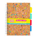 Pukka Pad, Pukka Planet B5 Cork Project Book – Twin Wire Bound Notebook with 200 Pages, 100 Sheets of FSC Recycled, 8mm Lined, 80GSM Paper for Home, School, and Office Organisation – 21.7 x 18.1cm