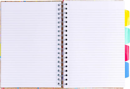 Pukka Pad, Pukka Planet B5 Cork Project Book – Twin Wire Bound Notebook with 200 Pages, 100 Sheets of FSC Recycled, 8mm Lined, 80GSM Paper for Home, School, and Office Organisation – 21.7 x 18.1cm