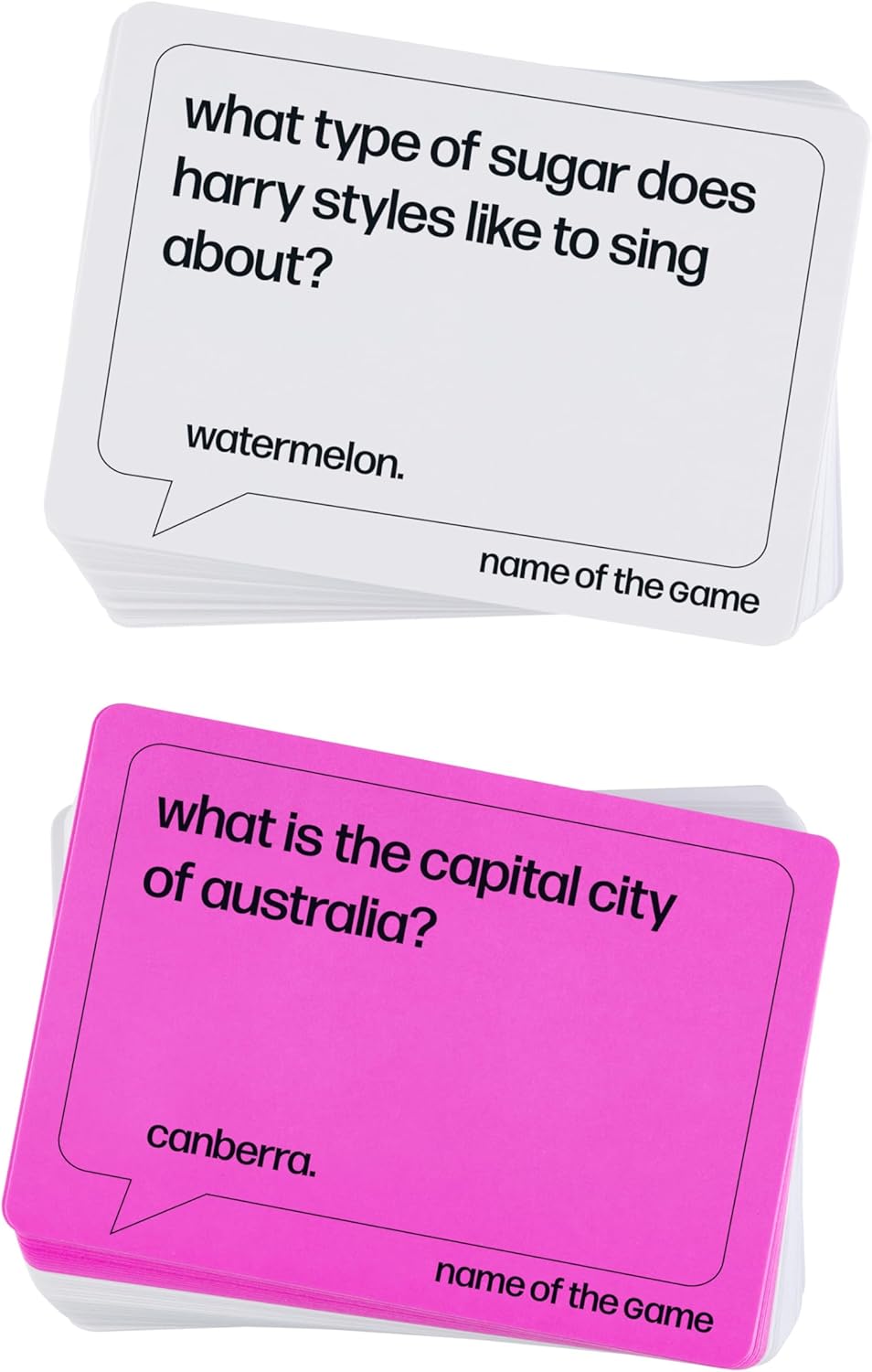Name of the Game - Funny Party Game for Adults, Family, Friends, and Teens | 3+ Players | Trivia Card Game for Dinner Party, Birthday, and Travel