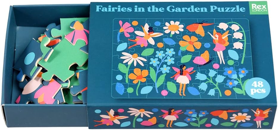 48 Pieces Fairies In The Garden Mini Matchbox Puzzle