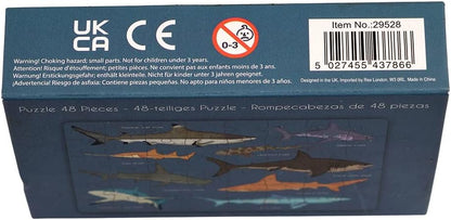48 Pieces Sharks Mini Matchbox Puzzle