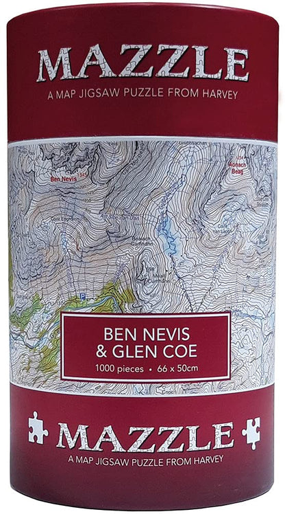 Ben Nevis & Glen Coe Mazzle (Map Jigsaw Puzzle