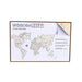 Wooden City World Map XL 120 x 80 Cm, Wooden Color, one Size