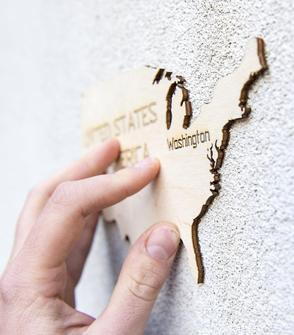 Wooden City World Map XL 120 x 80 Cm, Wooden Color, one Size