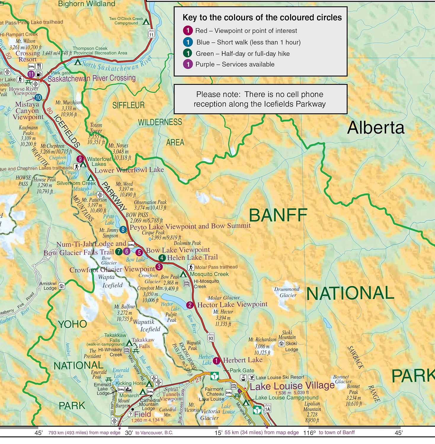 Icefields Parkway Best of (Driving maps