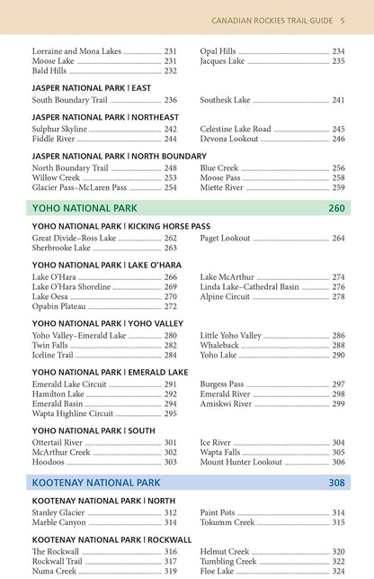 Canadian Rockies Trail Guide