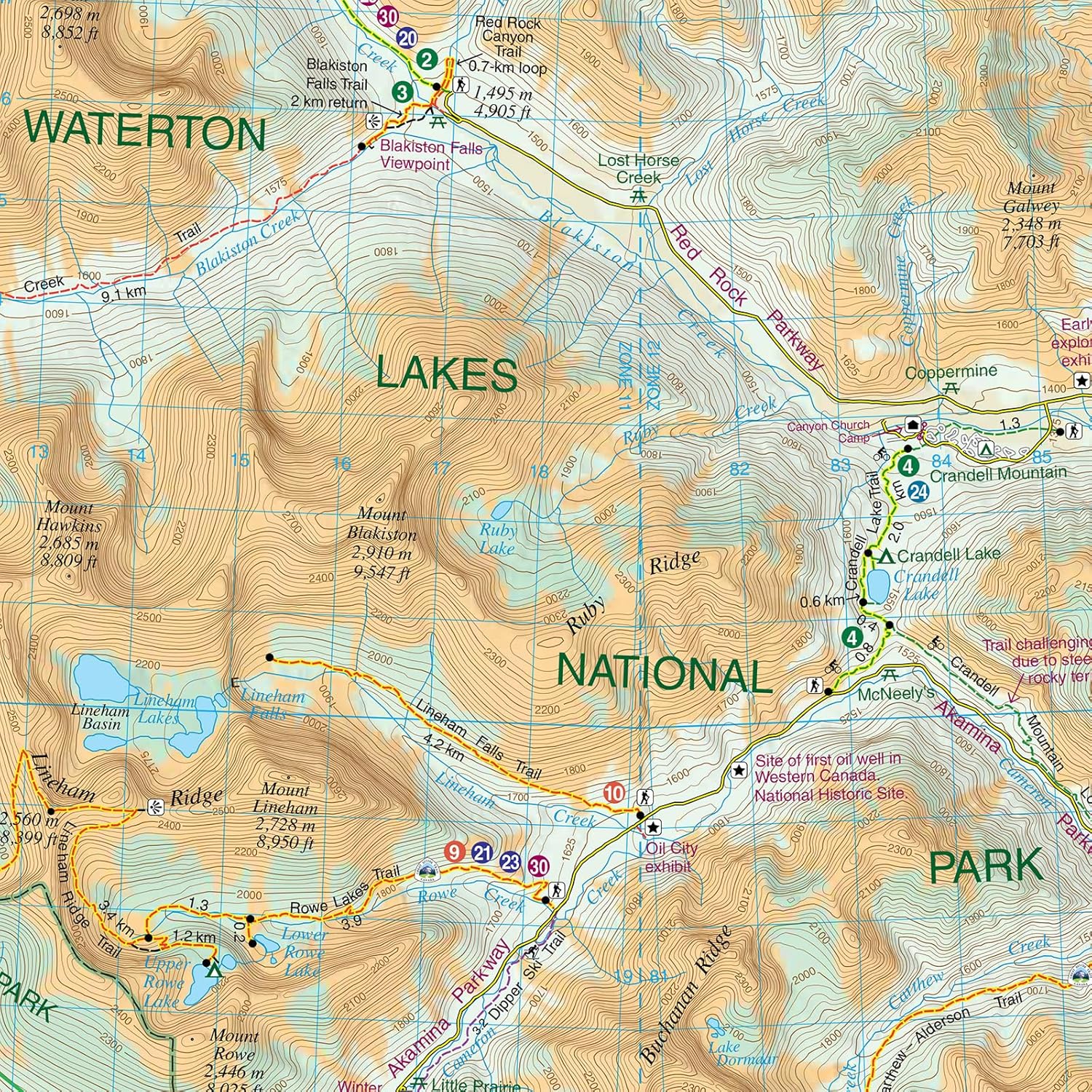 Waterton Lakes NP (Trail maps