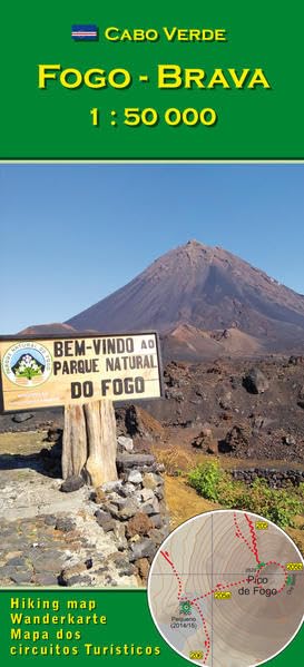 Cabo Verde: Fogo, Brava 1 : 50000 (Carte de randonnée et de loisirs du Cap-Vert