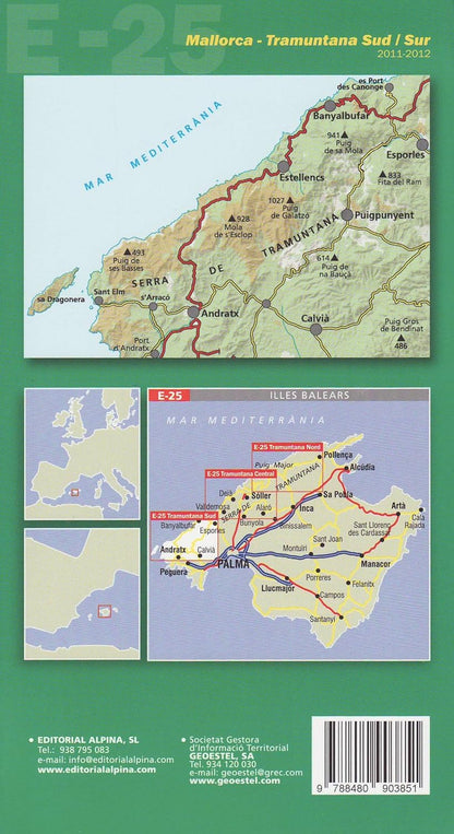 Mallorca -Tramuntana Sud GR11 map&hiking guide