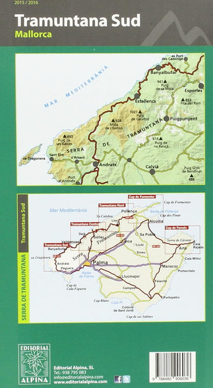 Mallorca -Tramuntana Sud map&hiking guide