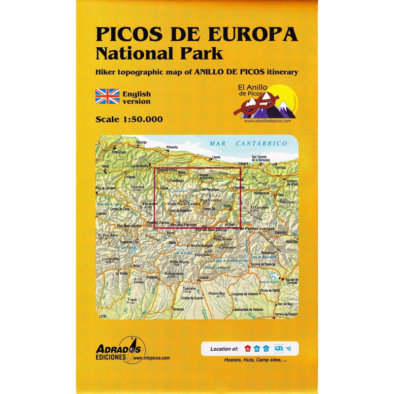 Adrados Editions Picos de Europa National Park Map - 15.0 grams