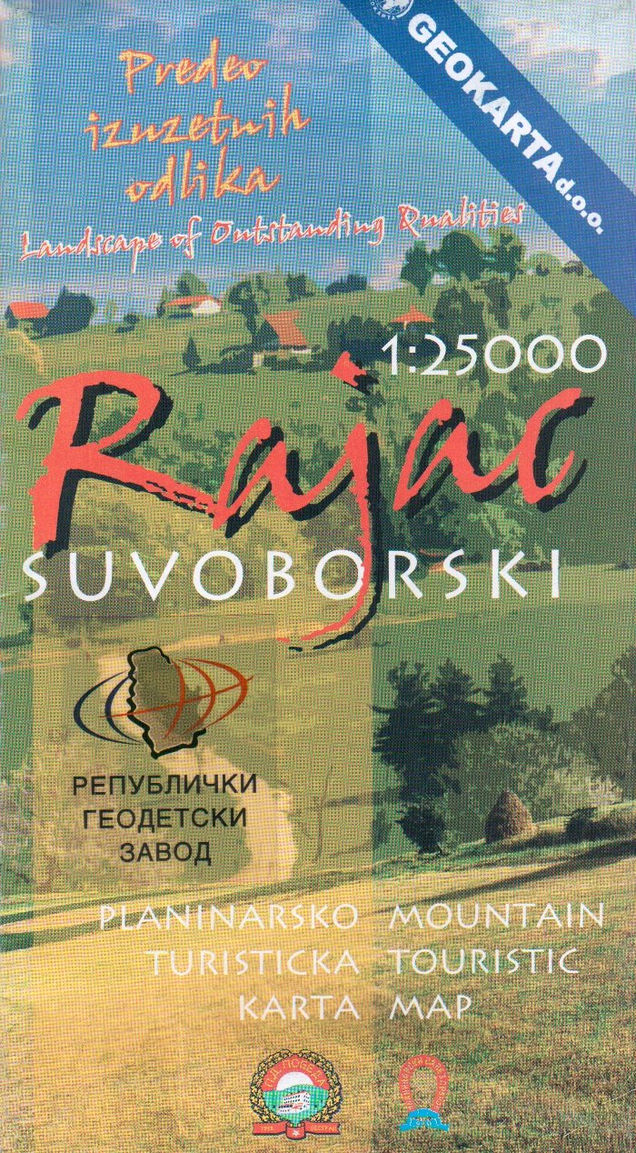 Rajac mountain - tourist map 1:25,000 north-west Serbia