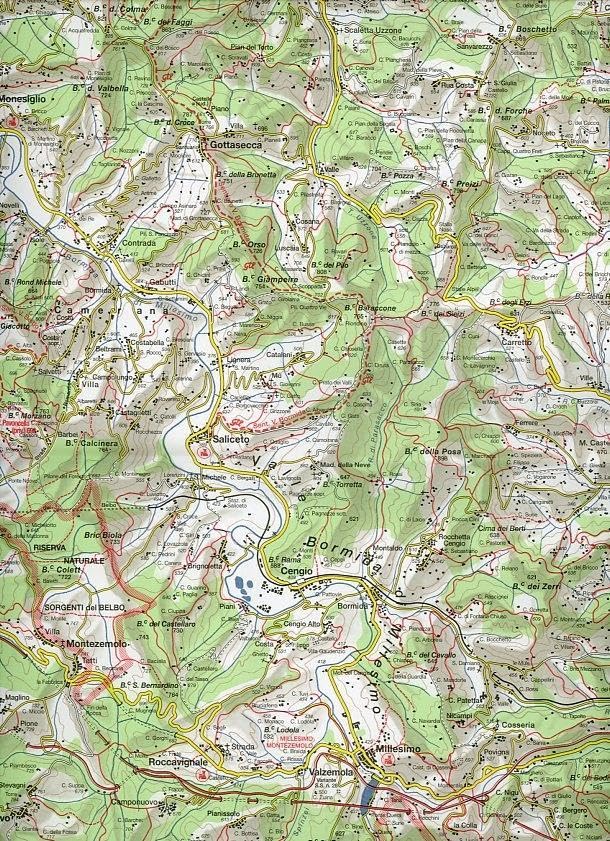 Carta N. 18 Langhe Meridionali 1:50.000. Carta Dei Sentieri E Dei Rifugi