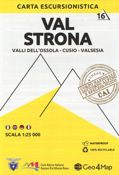 Val Strona 1 : 25.000: Valli Dell'Ossola - Cusio - Valsesia