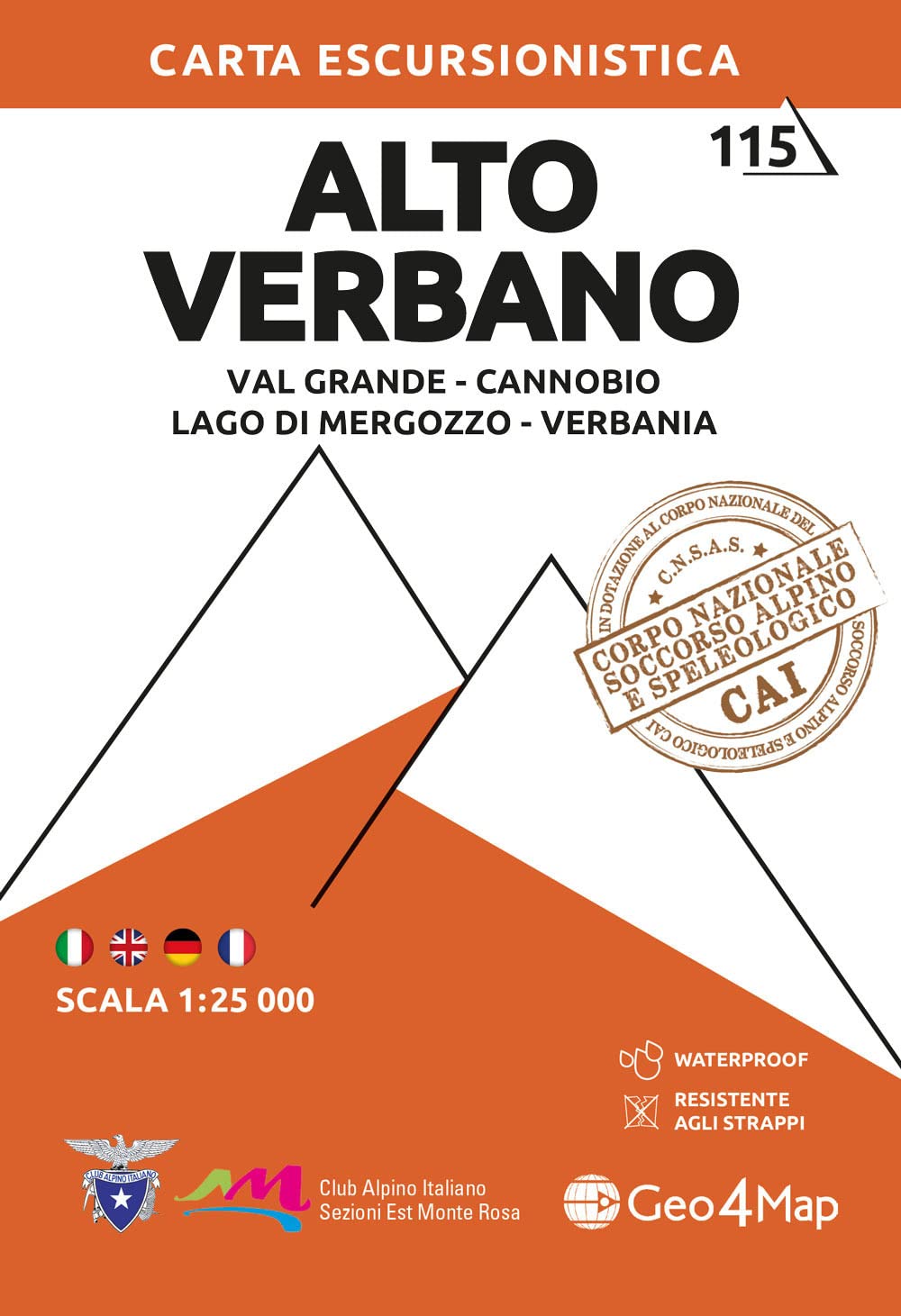 Alto Verbano: Val Grande-Cannobio-Lago Di Mergozzo-Verbana 1:25000