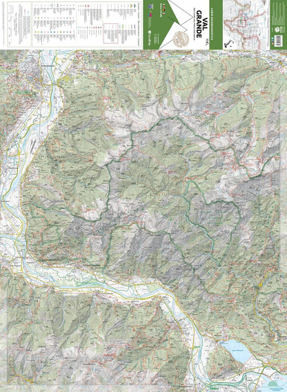 Val Grande. Nel cuore del Parco Nazionale Carta escursionistica 1:25.000. Ediz. multilingue