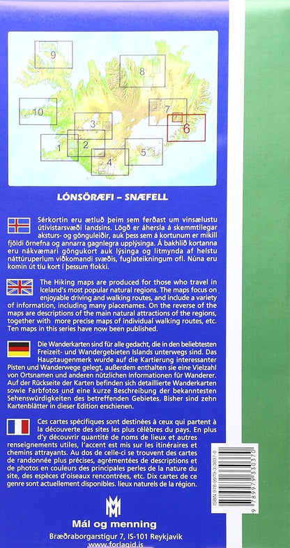 Island Serkort 06 Lonsöraefi, Snaefell 1 : 100 000 / 1 : 50 000