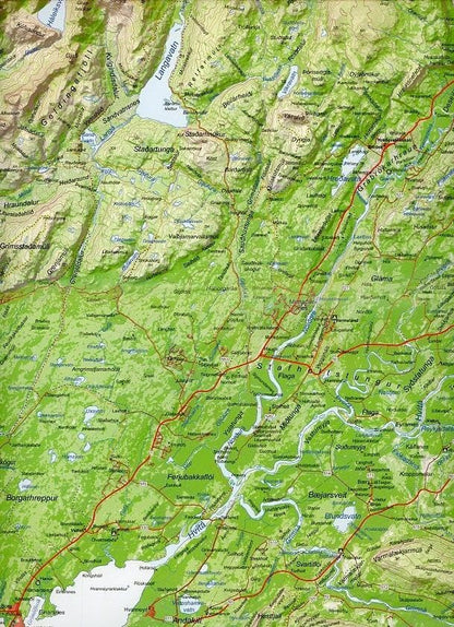 Island Serkort 11 Borgarfjordur 1 : 100 000