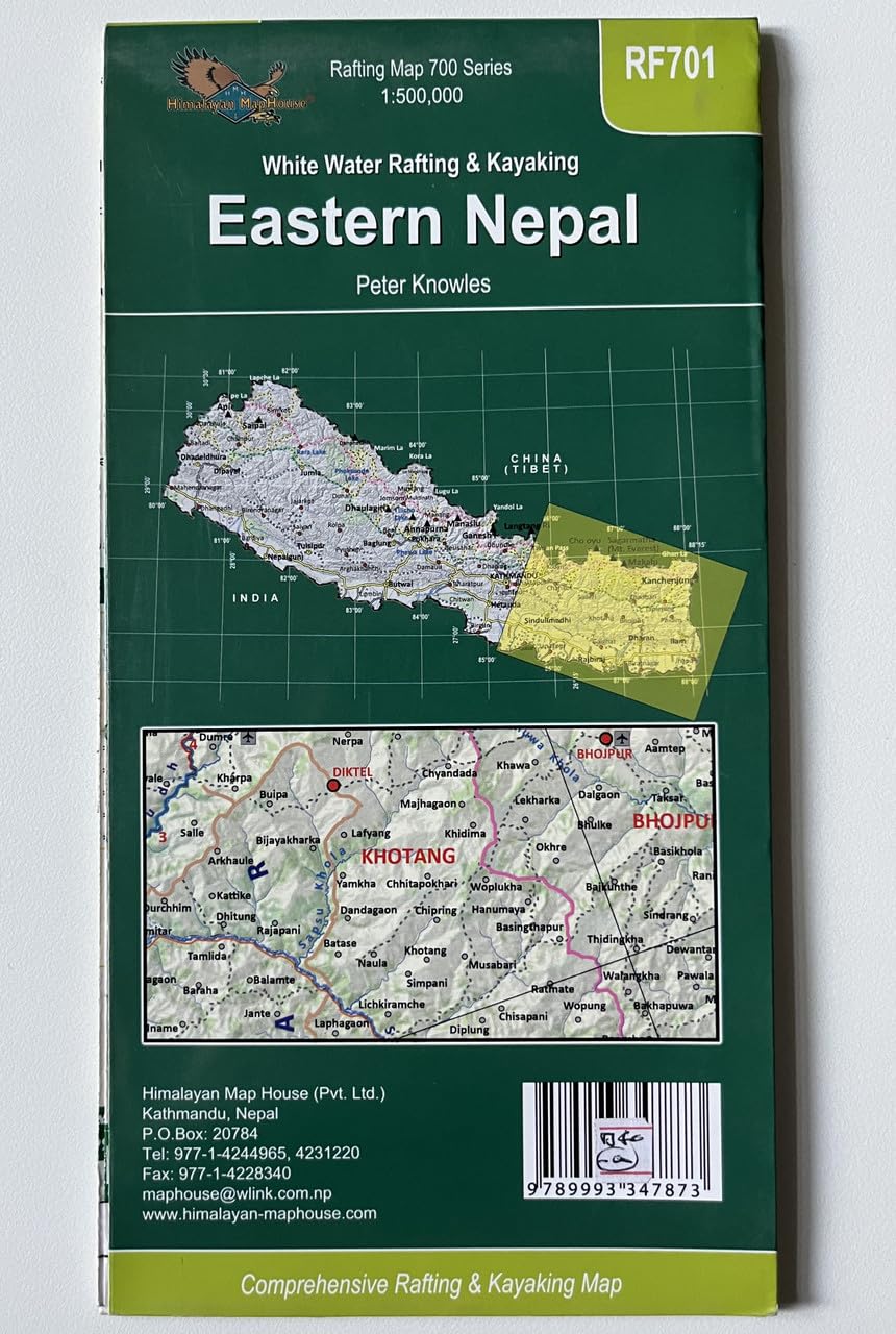 Rafting, Kayaking Eastern Nepal MAP