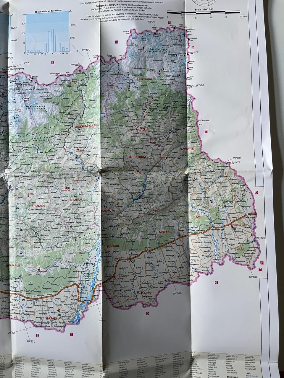 Rafting, Kayaking Eastern Nepal MAP
