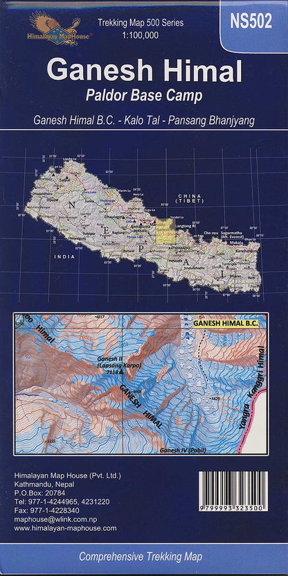 Ganesh Himal - Paldor Base Camp 1:100,000